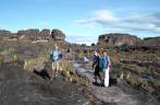 Início do 3o dia, prontos para longa caminhada no topo do Monte Roraima, na  Venezuela, em 2007